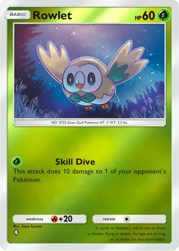 Rowlet card art (Deluxe Pack: ex)