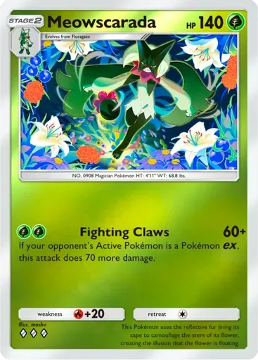 Meowscarada card art (Deluxe Pack: ex)