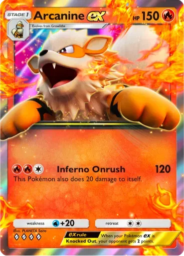 Arcanine ex card art (Deluxe Pack: ex)