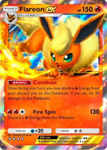 Flareon ex card art (Deluxe Pack: ex)