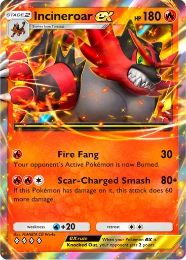 Incineroar ex card art (Deluxe Pack: ex)