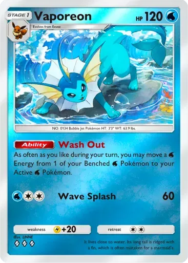 Vaporeon card art (Deluxe Pack: ex)