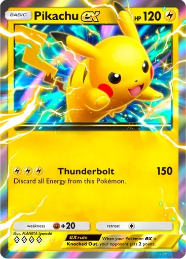 Pikachu ex card art (Deluxe Pack: ex)