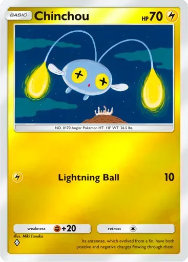 Chinchou card art (Deluxe Pack: ex)