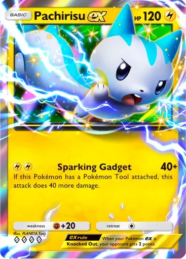 Pachirisu ex card art (Deluxe Pack: ex)