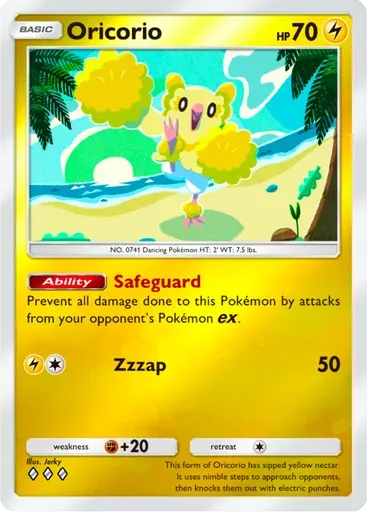 Oricorio card art (Deluxe Pack: ex)