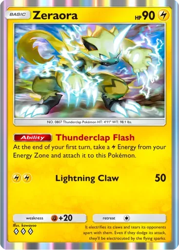 Zeraora card art (Deluxe Pack: ex)