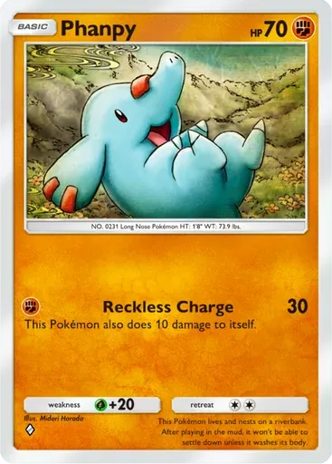 Phanpy card art (Deluxe Pack: ex)
