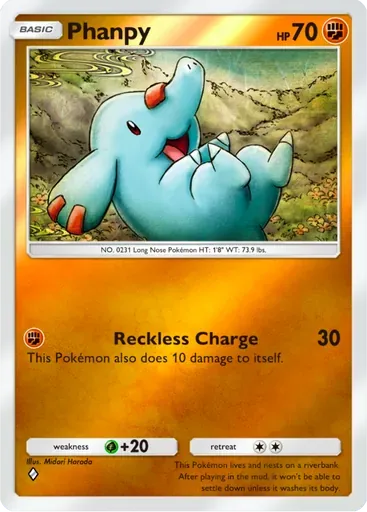 Phanpy card art (Deluxe Pack: ex)