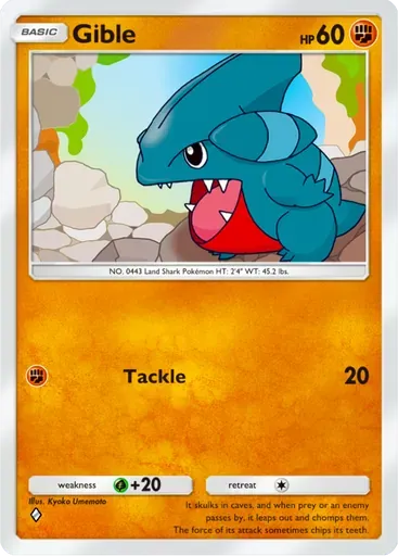 Gible card art (Deluxe Pack: ex)