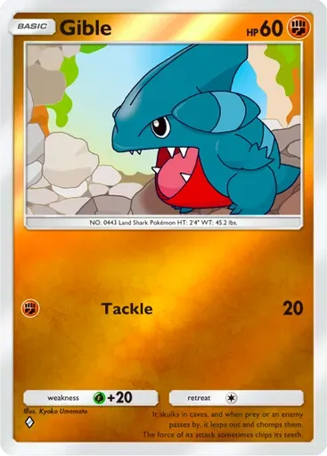 Gible card art (Deluxe Pack: ex)