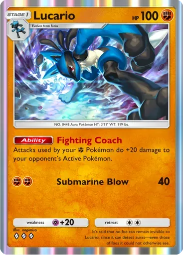 Lucario card art (Deluxe Pack: ex)