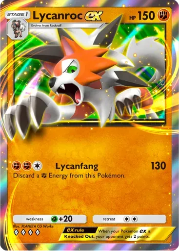 Lycanroc ex card art (Deluxe Pack: ex)