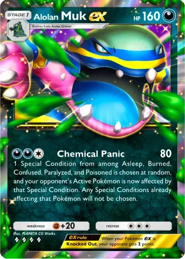 Alolan Muk ex card art (Deluxe Pack: ex)