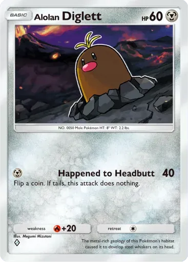 Alolan Diglett card art (Deluxe Pack: ex)