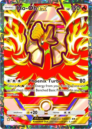 Ho-Oh ex card art (Deluxe Pack: ex)