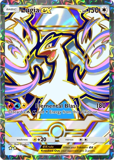 Lugia ex card art (Deluxe Pack: ex)