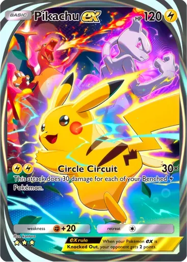 Pikachu ex card art (Deluxe Pack: ex)