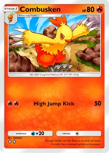 Combusken card art (Mega Rising)