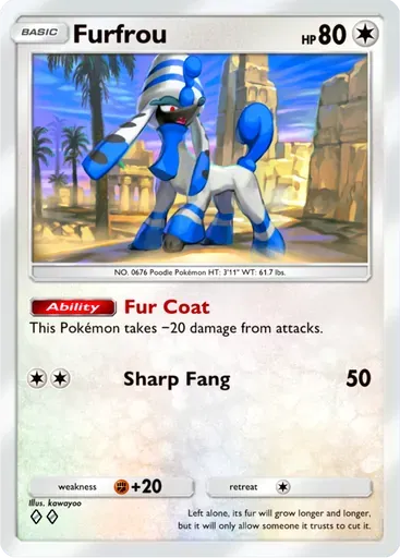 Furfrou card art (Mega Rising)