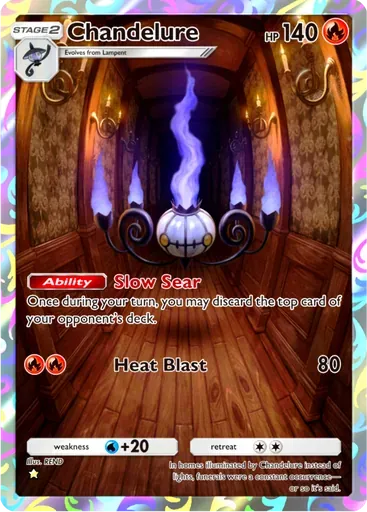 Chandelure card art (Mega Rising)