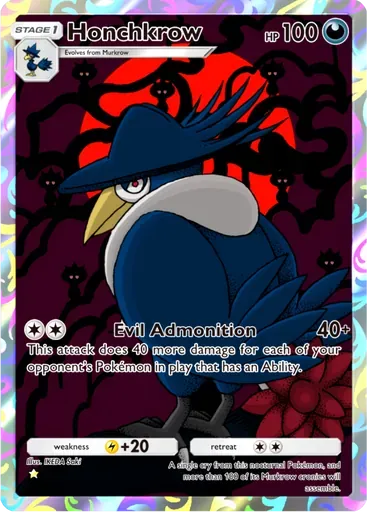 Honchkrow card art (Mega Rising)