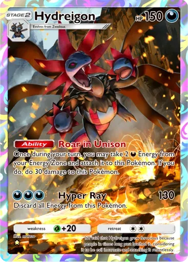 Hydreigon card art (Mega Rising)
