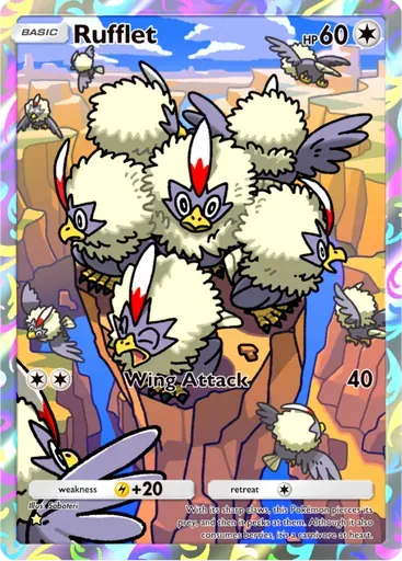 Rufflet card art (Mega Rising)