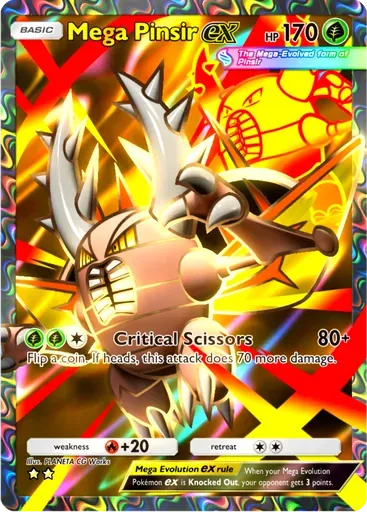Mega Pinsir ex card art (Mega Rising)