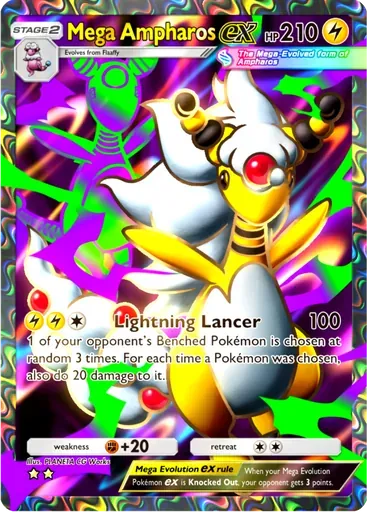 Mega Ampharos ex card art (Mega Rising)