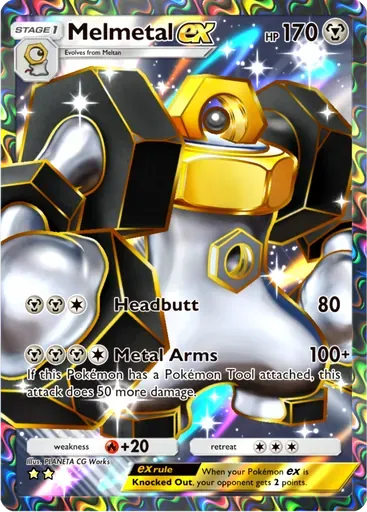 Melmetal ex card art (Mega Rising)