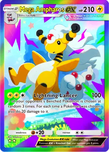 Mega Ampharos ex card art (Mega Rising)