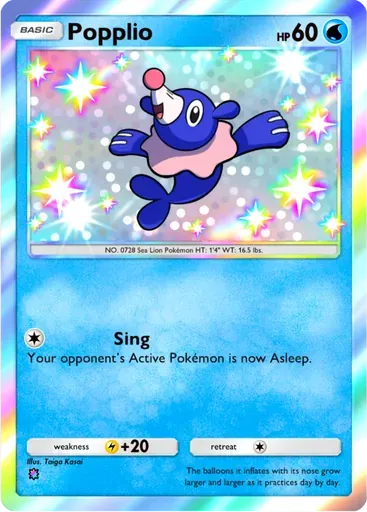 Popplio card art (Mega Rising)