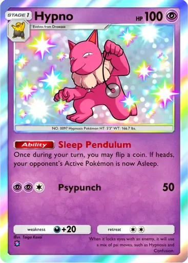 Hypno card art (Mega Rising)