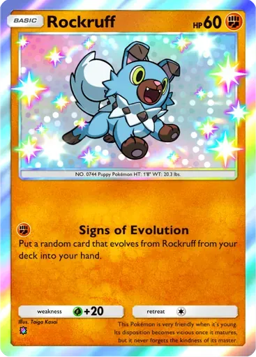 Rockruff card art (Mega Rising)