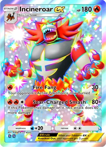 Incineroar ex card art (Mega Rising)