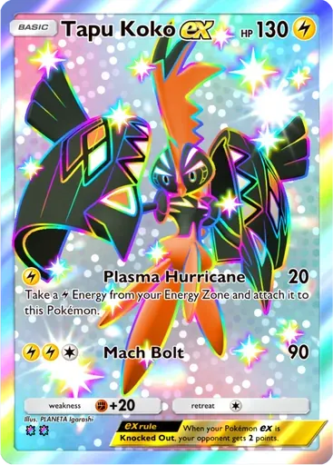 Tapu Koko ex card art (Mega Rising)