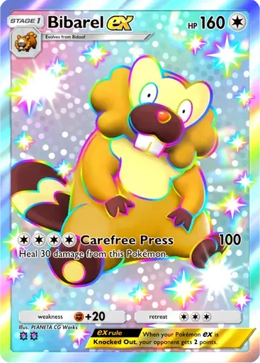 Bibarel ex card art (Mega Rising)
