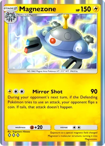 Magnezone card art (Crimson Blaze)