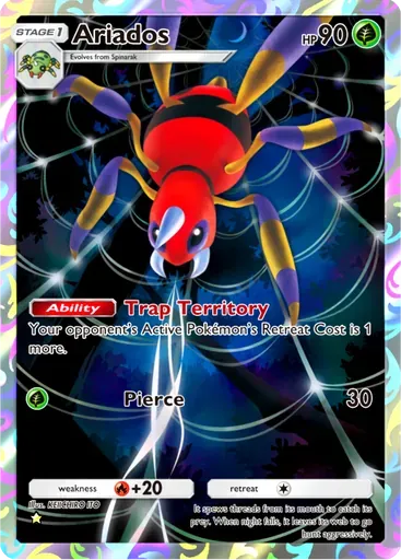 Ariados card art (Crimson Blaze)