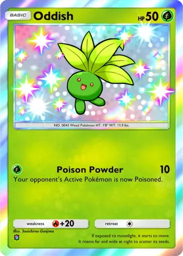Oddish card art (Crimson Blaze)