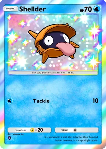 Shellder card art (Crimson Blaze)