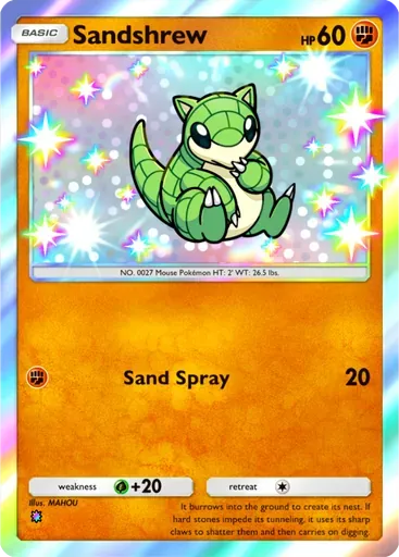Sandshrew card art (Crimson Blaze)