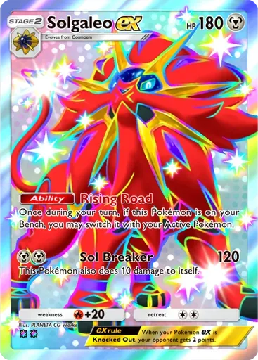 Solgaleo ex card art (Crimson Blaze)