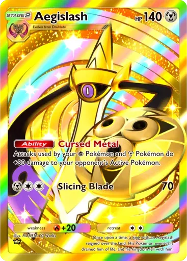 Aegislash card art (Crimson Blaze)