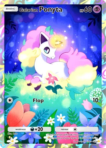 Galarian Ponyta card art (Fantastical Parade)