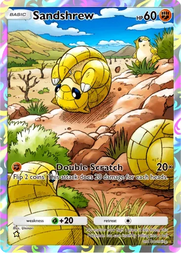 Sandshrew card art (Fantastical Parade)