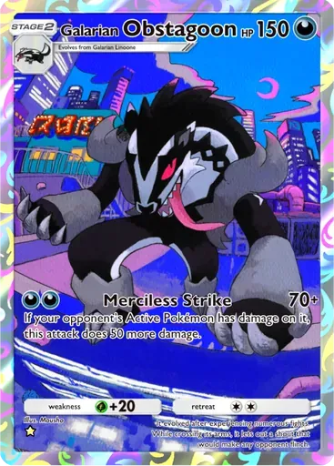 Galarian Obstagoon card art (Fantastical Parade)