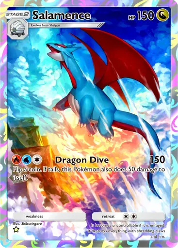 Salamence card art (Fantastical Parade)