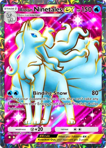 Alolan Ninetales ex card art (Fantastical Parade)